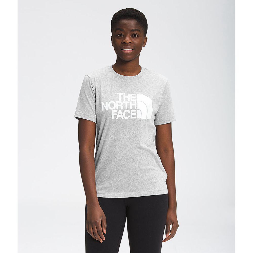 The North Face Κοντό Μανίκι Half Dome Cotton Γυναικεια T Shirt - Ανοιχτο Γκρι (BQLZ19604)